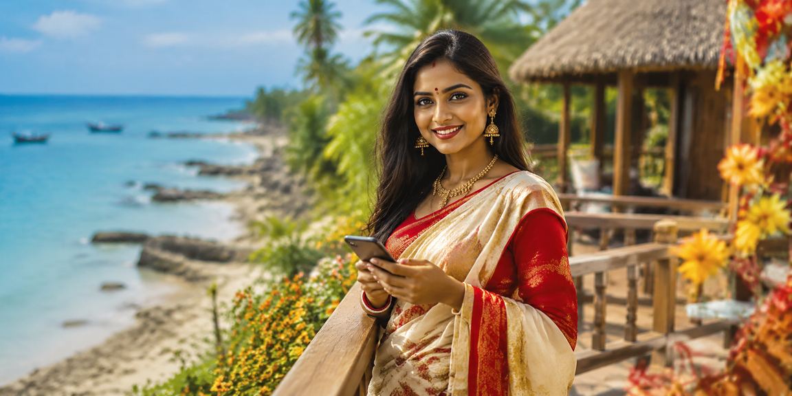পহেলা বৈশাখে সেন্ট মার্টিনে বাকারা লাইভ ক্যাসিনো গেম উপভোগরত খেলোয়াড়